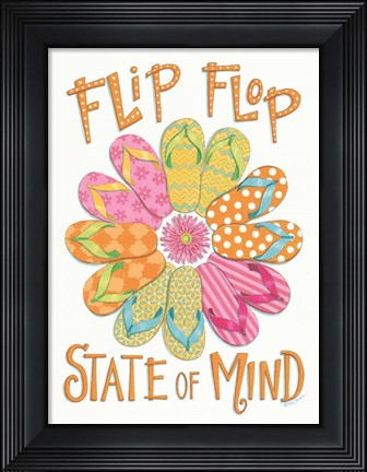 Framed Flip Flop State of Mind Print