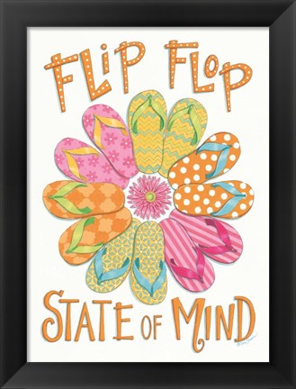 Framed Flip Flop State of Mind Print