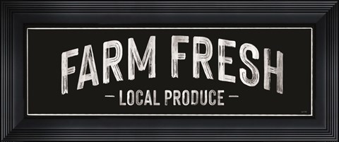 Framed Farm Fresh Local Produce Print