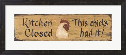 Framed Kitchen Closed Print