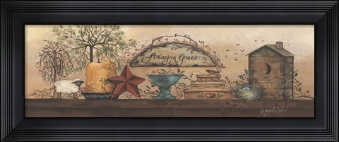 Framed Amazing Grace Shelf Print