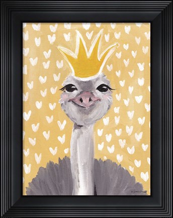 Framed Princess Ostrich Print