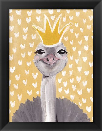 Framed Princess Ostrich Print