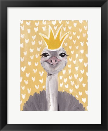 Framed Princess Ostrich Print