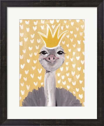 Framed Princess Ostrich Print