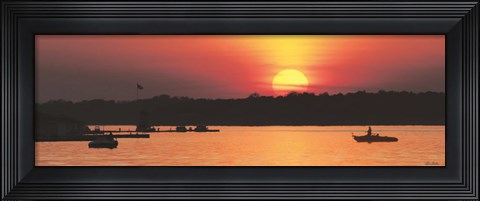 Framed River Sunset Print