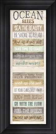 Framed Ocean Rules Print