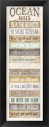 Framed Ocean Rules Print