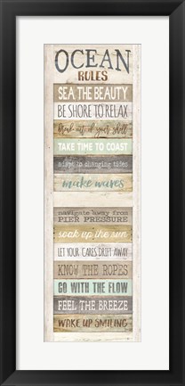 Framed Ocean Rules Print