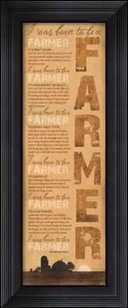 Framed Born to Be a Farmer Print