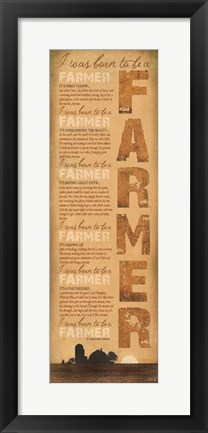 Framed Born to Be a Farmer Print