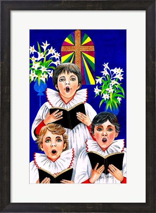 Framed Christmas Choir Boys Print