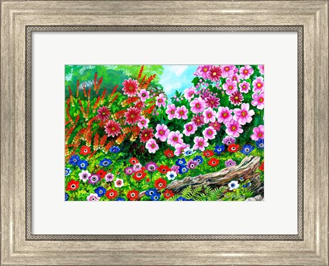 Framed Driftwood and Cosmos Print