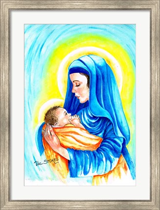 Framed Mary and Child Print