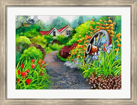 Framed Rustic Gardens Print