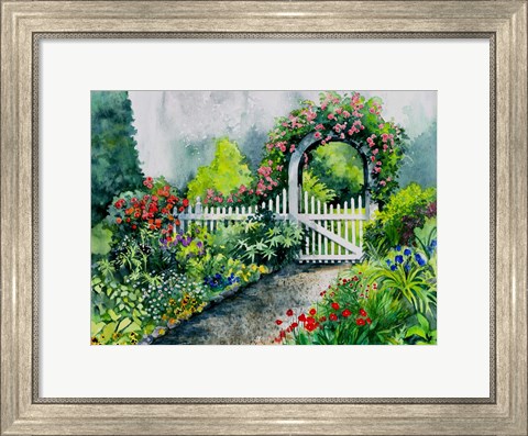 Framed Summer Garden Gate Print