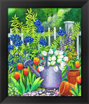 Framed Tulip Garden Print