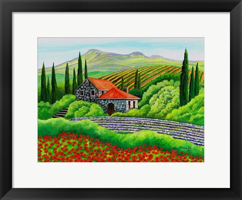 Framed Tuscany Poppies Print
