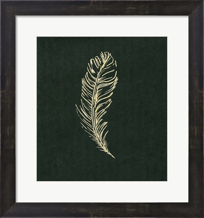 Framed Golden Feather I Print