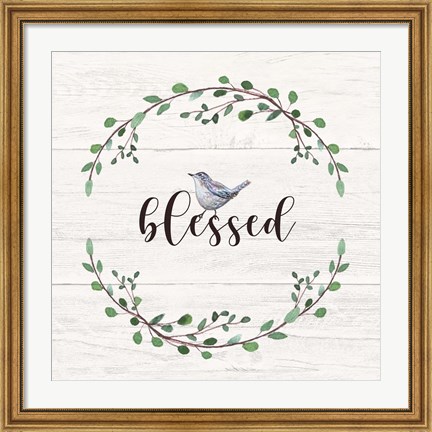 Framed Blessed Sign Print