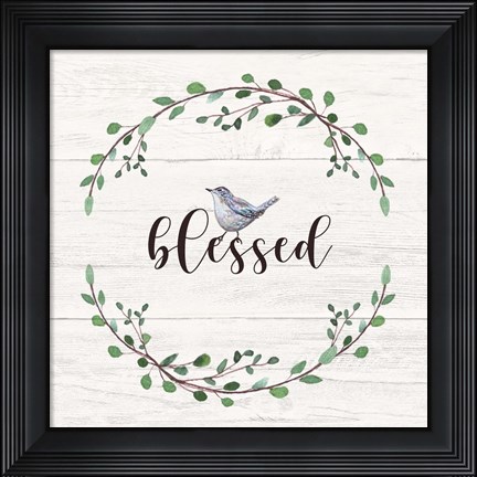 Framed Blessed Sign Print