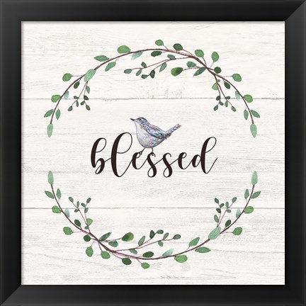 Framed Blessed Sign Print