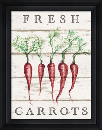 Framed Fresh Carrots Print