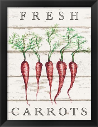 Framed Fresh Carrots Print