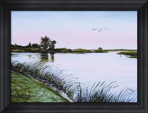 Framed Delta at Dusk Print