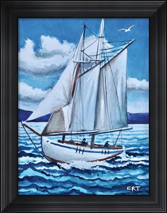 Framed Let&#39;s Set Sail Print