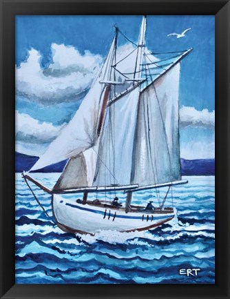 Framed Let&#39;s Set Sail Print