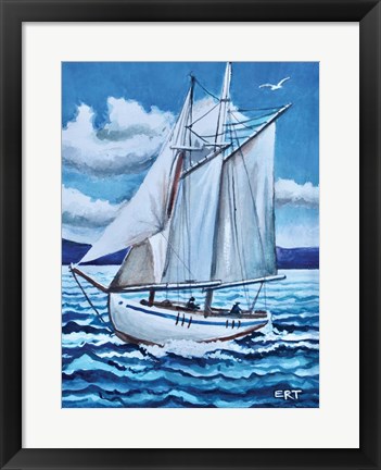 Framed Let&#39;s Set Sail Print