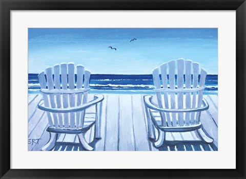 Framed Beach Chairs Print