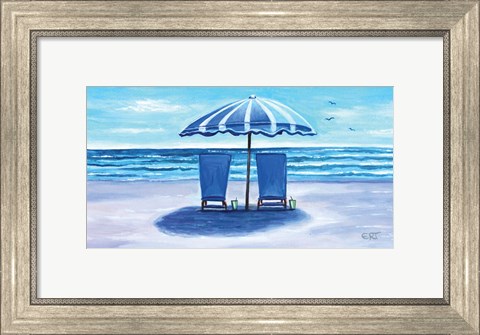 Framed Unwind at the Beach Print