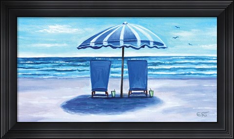 Framed Unwind at the Beach Print