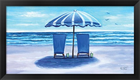 Framed Unwind at the Beach Print