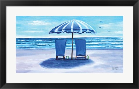 Framed Unwind at the Beach Print