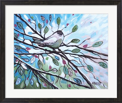 Framed Glimmering Songbird Print