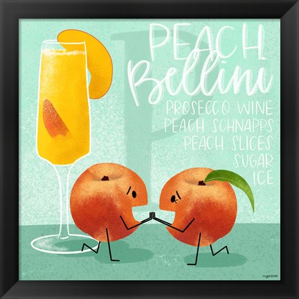 Framed Peach Bellini Print