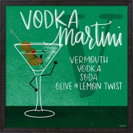 Framed Vodka Martini Print