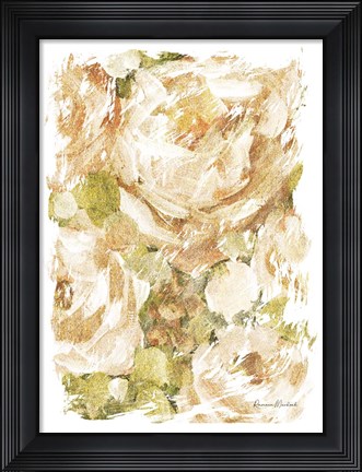 Framed Golden Glitter Roses No. 2 Print