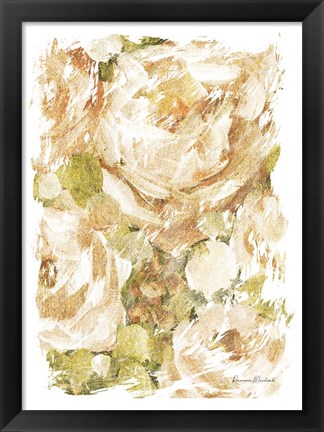 Framed Golden Glitter Roses No. 2 Print