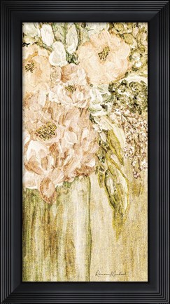 Framed Golden Glitter Vase No. 2 Print