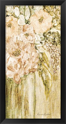 Framed Golden Glitter Vase No. 2 Print