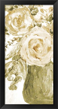 Framed Golden Glitter Vase No. 3 Print