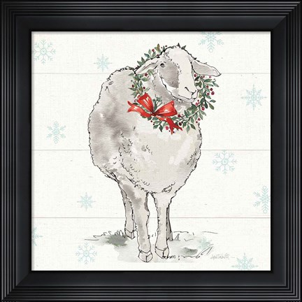 Framed Modern Farmhouse XI Christmas Sq Print