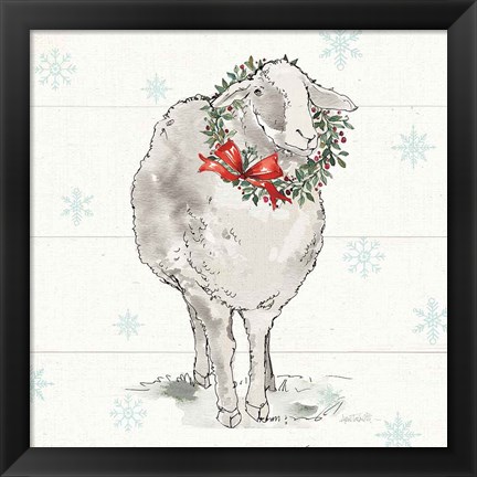 Framed Modern Farmhouse XI Christmas Sq Print
