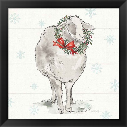 Framed Modern Farmhouse XI Christmas Sq Print