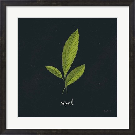 Framed Herbs VII Black Print
