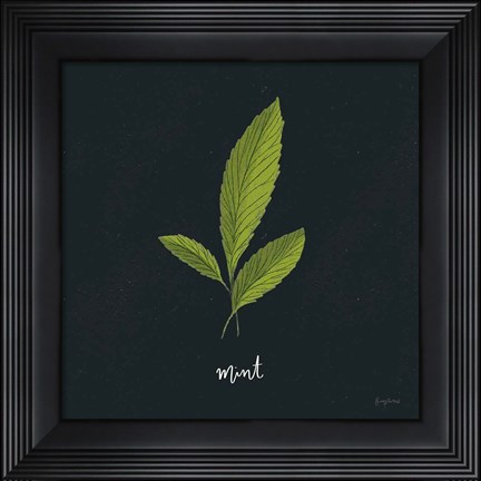 Framed Herbs VII Black Print